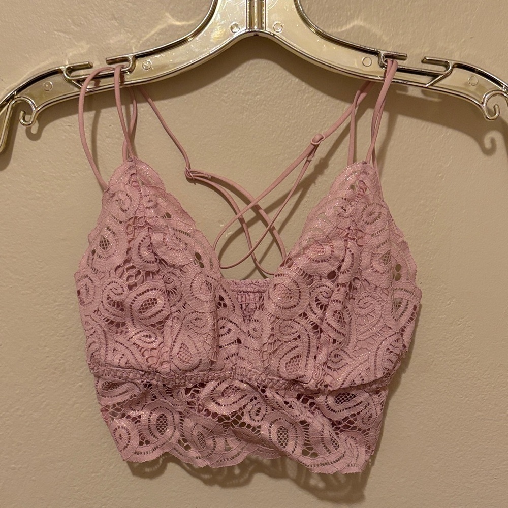 PINK Victoria's Secret Lace Bandeau in Light Pink